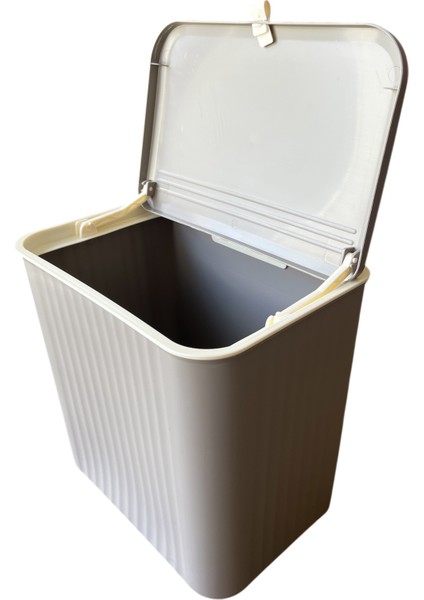 Mutfak Tezgah Üstü ve Dolap Askılı Çöp Kovası, Latte 15 Lt