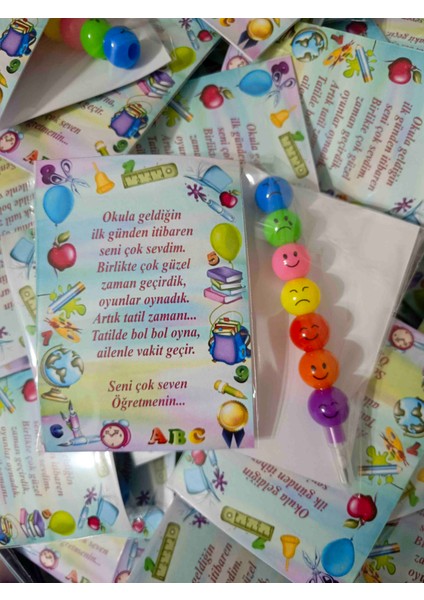 20 Adet Okuluna Hoş Geldin,sınıfına Hoş Geldin Emoji Yumurtlayan Kalem