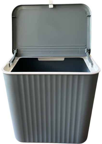 Mutfak Tezgah Üstü ve Dolap Askılı Çöp Kovası, Gri 15 Lt modelleri