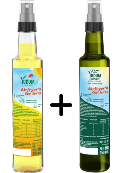 2’li Sprey Yağ Seti – Ayçiçek & Zeytinyağı (2X250 Ml) – Airfryer’a Özel fiyatları