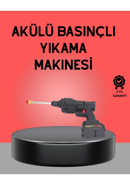 Wizard Akülü Basınçlı Yıkama Tabancası 450PSI Su Püskürtme Makinesi