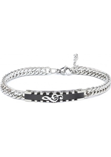 Sol Anahtarı Motifli Çelik Bileklik 3183EBF1D3 fiyatları