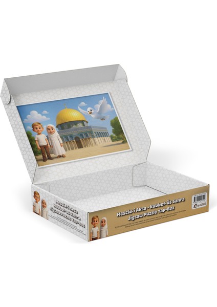 54 Parça Kubbetüs Sahra Mescidi Aksa Yapboz Puzzle Islami Dini Çocuk Eğitici Öğretici Oyun Seti fiyatları