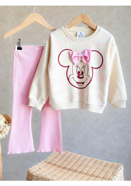 Barbosa Sweatshırt Tayt Mini Mouse 2'li Kız Çoçuk Takım