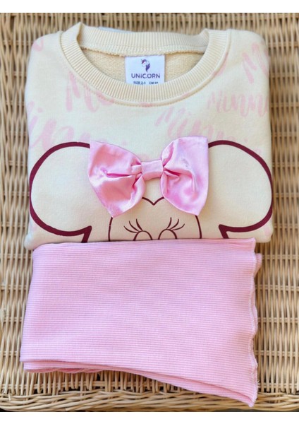 Barbosa Sweatshırt Tayt Mini Mouse 2'li Kız Çoçuk Takım modelleri