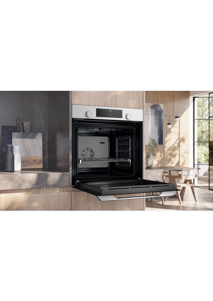 Beyaz Ankastre Set HU736AEV0T Xl Airfryer Özellikli Buharlı FIRIN-EO7C2PP30O OCAK-LC66KPJ20T Davllumbaz