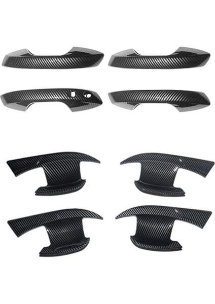 Byd Atto 3 Kapı Kolu Alt Üst Karbon Fiber Kaplama 8'li Set