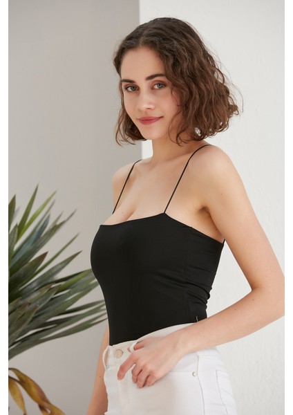 Kadın Çıtçıt Zıbınlı Vücudu Saran Bodysuit Spor Şık Askılı Bluz fiyatları