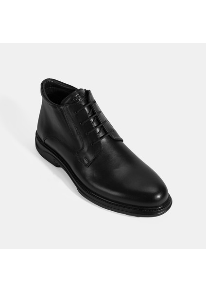 Erkek Siyah Desacomfort Bağcıklı Deri Bot indirimleri