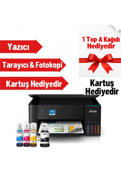 Ecotank L4360 Fotokopi, Tarayıcı, Wi-Fi Mürekkep Tazklı Yazıcı