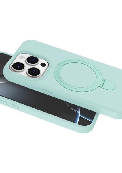 Allzey Newface Apple Iphone 14 Pro Max Regal Magsafe Standlı Kapak - Su Yeşili fırsatları