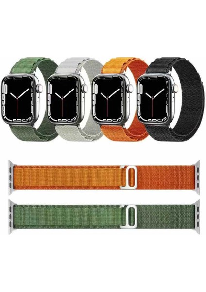 Apple Watch 7 45MM Alpine Loop Metal Toka Örgü Işleme Kordon Premium Kayış Krd-74 indirimleri