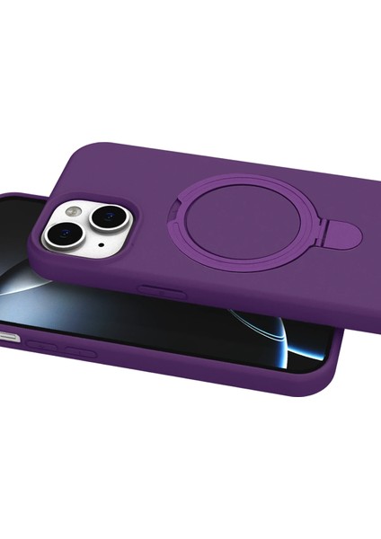 Allzey Newface Apple Iphone 15 Regal Magsafe Standlı Kapak - Derin Mor fiyatları