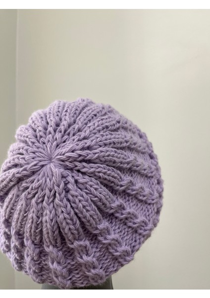 Lila Ressam Model Triko Kadın Şapka Bere fırsatları