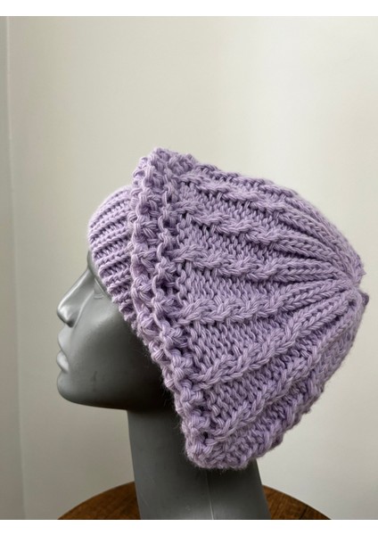 Lila Ressam Model Triko Kadın Şapka Bere indirimleri