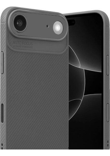 Allzey Newface Apple Iphone 17 Air Auto Focus Karbon Kapak - Gri fiyatları