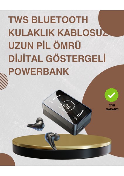 Wizard Bluetooth 5.1 Kablosuz Kulaklık – 3500 Mah Şarj Kutulu