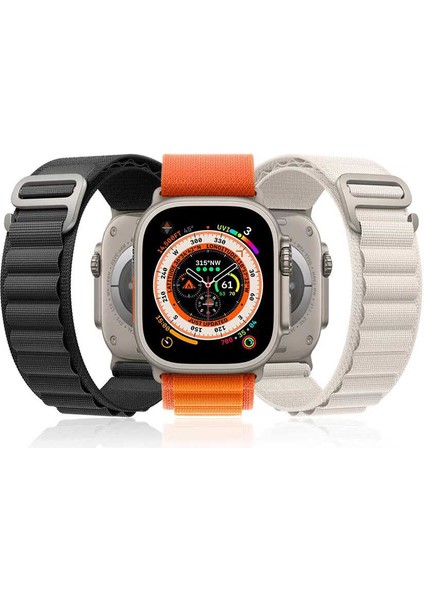 Apple Watch 42MM 10.nesil Alpine Loop Metal Toka Örgü Işleme Kordon Premium Kayış Krd-74 fiyatları