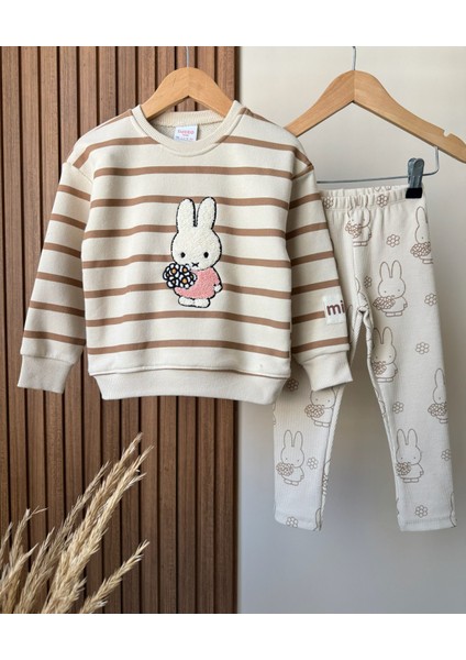 Barbosa Tavşanlı Sweatshirt Tayt Kız Çoçuk %100 Cotton Takım