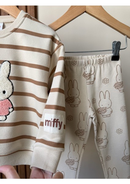 Barbosa Tavşanlı Sweatshirt Tayt Kız Çoçuk %100 Cotton Takım