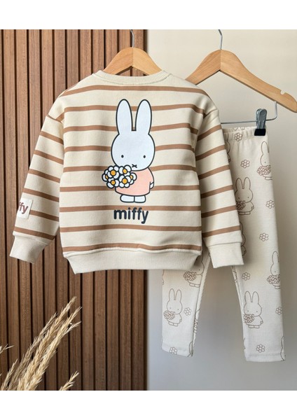Barbosa Tavşanlı Sweatshirt Tayt Kız Çoçuk %100 Cotton Takım