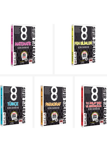 Yargı 8.sınıf Sıfır Tolerans Serisi Tüm Dersler Soru Bankası Seti