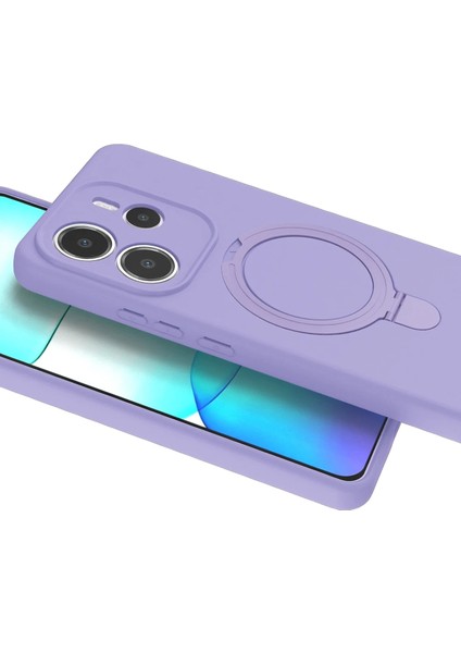 Allzey Newface Xiaomi Redmi Note 14 4g Regal Magsafe Standlı Kapak - Lila modelleri