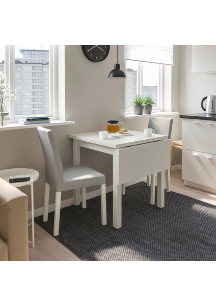 Nordviken Katlanır Mutfak Masası Beyaz 2-4 Kişilik 74 / 104 x 74 Cm fırsatları