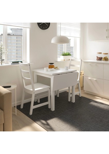 Nordviken Katlanır Mutfak Masası Beyaz 2-4 Kişilik 74 / 104 x 74 Cm indirimleri