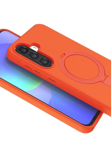 Allzey Newface Samsung Galaxy A26 Regal Magsafe Standlı Kapak - Turuncu fiyatları