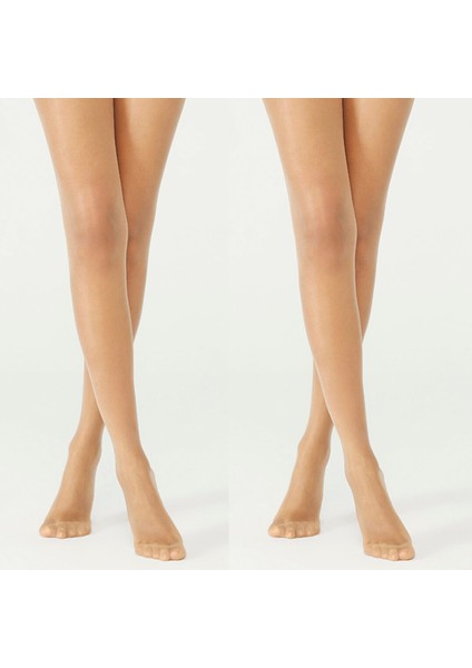 20 Den Mat Ten Rengi Ikili Kadın Külotlu Çorap