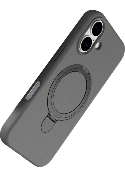 Allzey Newface Apple Iphone 16 Regal Magsafe Standlı Kapak - Titan Gri fırsatları