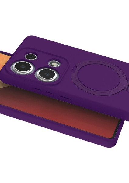 Allzey Newface Xiaomi Redmi Note 13 Pro 4g Regal Magsafe Standlı Kapak - Derin Mor modelleri