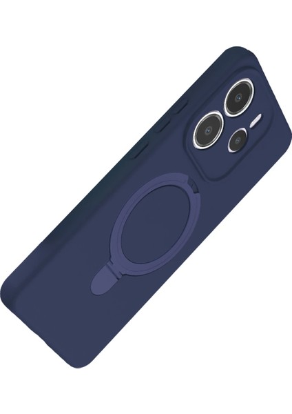 Allzey Newface Xiaomi Redmi Note 14 4g Regal Magsafe Standlı Kapak - Lacivert modelleri