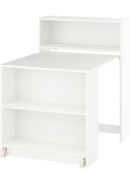 Billy Çalışma Masalı Kitaplık Beyaz 80 x 33 / 112 x 106 Cm