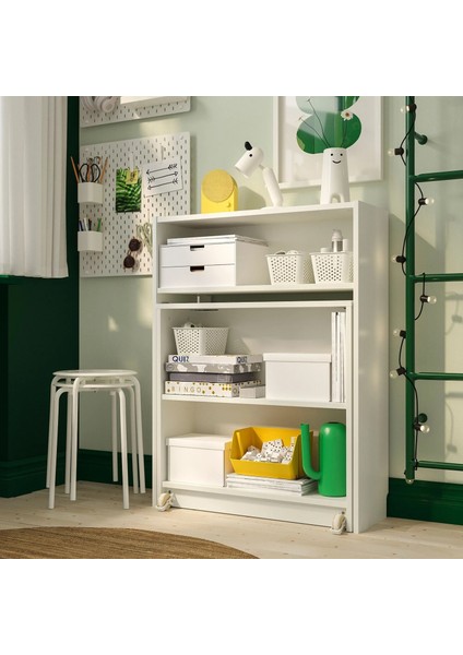 Billy Çalışma Masalı Kitaplık Beyaz 80 x 33 / 112 x 106 Cm modelleri