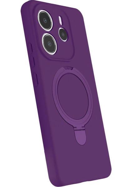 Allzey Newface Xiaomi Redmi Note 14 4g Regal Magsafe Standlı Kapak - Derin Mor fiyatları