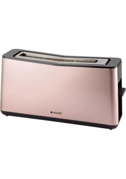 Şık Rose Gold Ekmek Kızartma Makinesi, Beyaz Renkli, Pratik ve Modern Tasarım