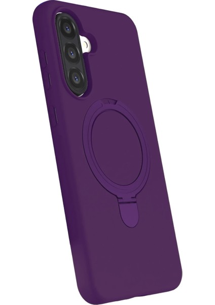 Allzey Newface Samsung Galaxy A26 Regal Magsafe Standlı Kapak - Derin Mor modelleri
