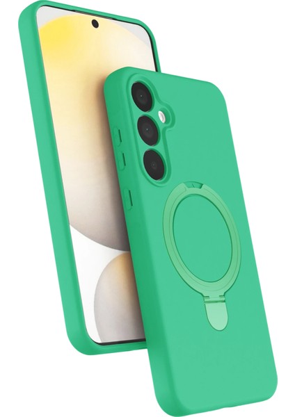 Allzey Newface Samsung Galaxy A15 4g Regal Magsafe Standlı Kapak - Yeşil