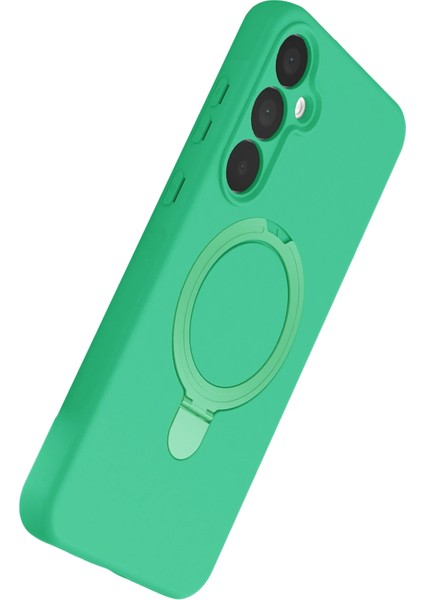 Allzey Newface Samsung Galaxy A15 4g Regal Magsafe Standlı Kapak - Yeşil modelleri