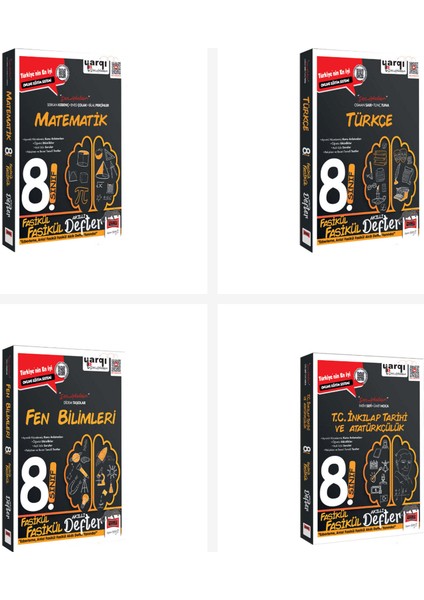 Yargı 8.sınıf Tüm Dersler Fasikül Fasikül Akıllı Defter Seti 4 Ki