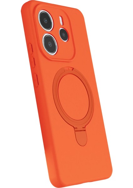 Allzey Newface Xiaomi Redmi Note 14 4g Regal Magsafe Standlı Kapak - Turuncu fiyatları