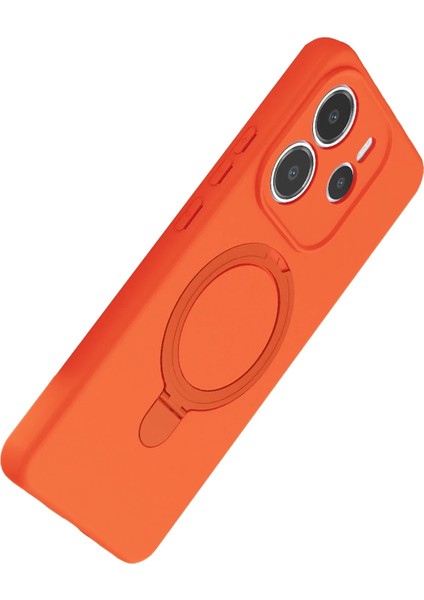 Allzey Newface Xiaomi Redmi Note 14 4g Regal Magsafe Standlı Kapak - Turuncu modelleri