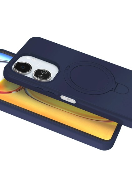 Allzey Newface Xiaomi Redmi 13C Regal Magsafe Standlı Kapak - Lacivert modelleri