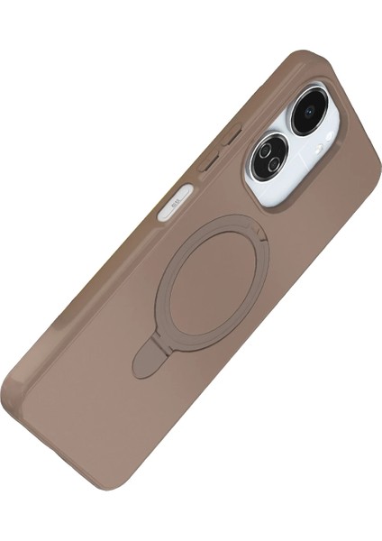Allzey Newface Xiaomi Redmi 13C Regal Magsafe Standlı Kapak - Çöl Titanyum fırsatları