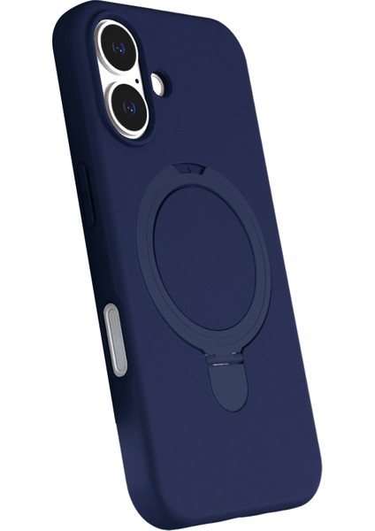 Allzey Newface Apple Iphone 16 Regal Magsafe Standlı Kapak - Lacivert modelleri