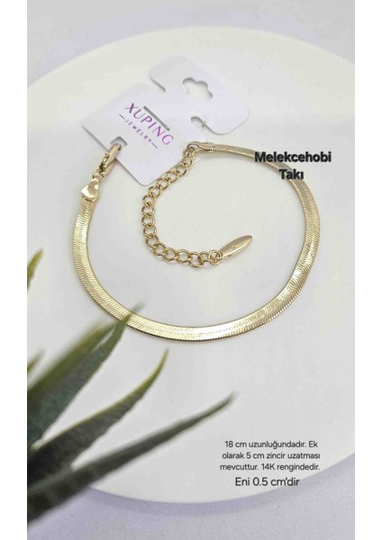 Melekcehobi Takı Xuping Marka 14K Altın Rengi Italyan Ezme Bileklik