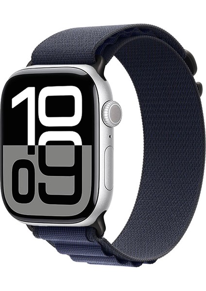Apple Watch 10-11 42MM Alpine Loop Metal Toka Örgü Işleme Kordon Premium Kayış Krd-74