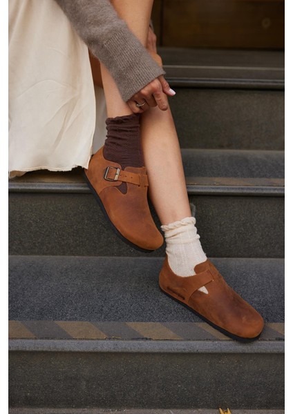 Oxford Hakiki Deri Mantar Taban Ortopedik Ayakkabı indirimleri